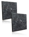 【お買い物マラソン限定!最大5%OFF対象】 ROOMASTER 大理石コースター 2枚セット アクセサリートレイ 天然石 ( 黒灰 四角形 )