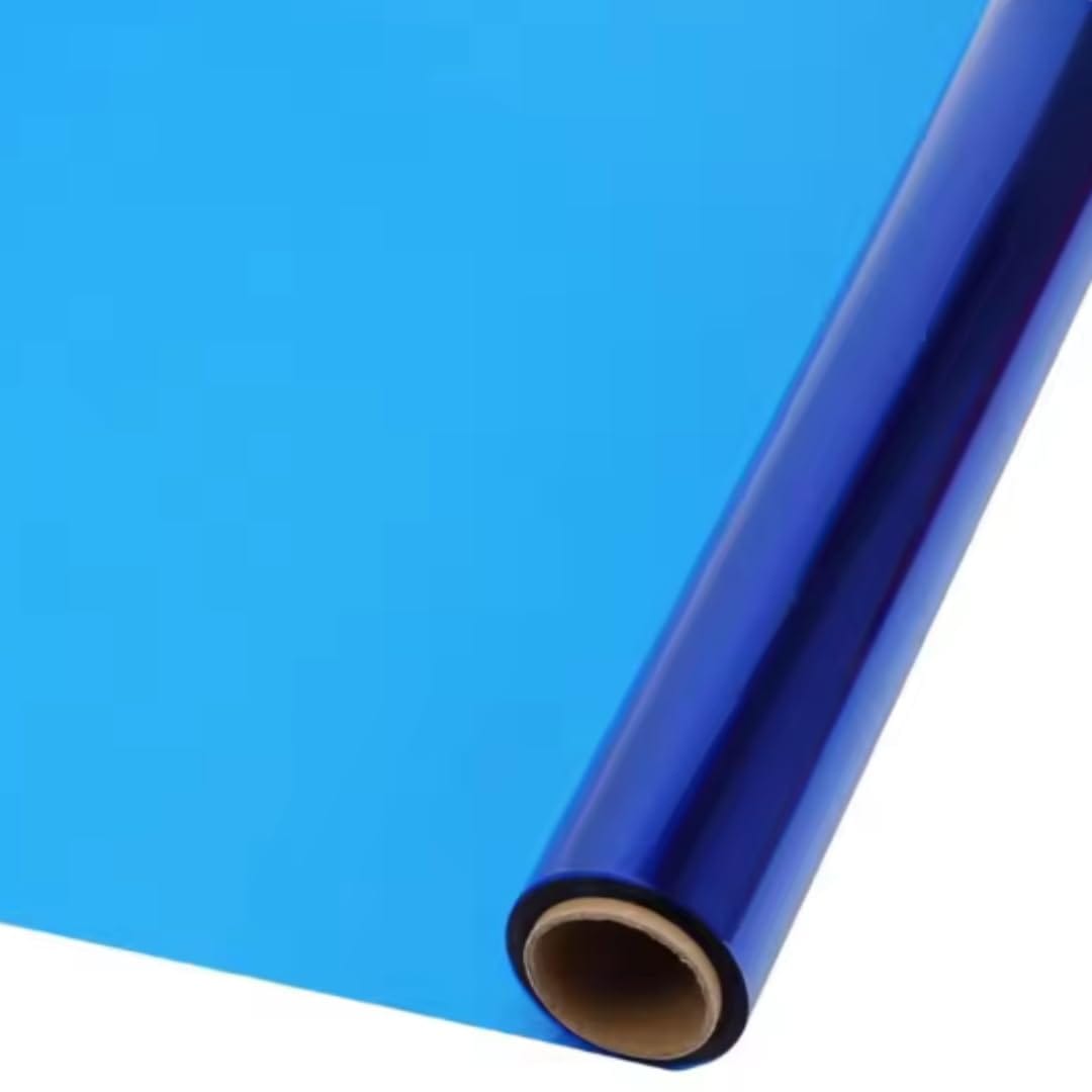 ateena カラーセロハン セロファン セロファン紙 ラッピング ギフト プレゼント ロール (ブルー, 40cm×30m)