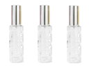 Crystal craft ロールオンボトル 詰め替え 容器 香水 アトマイザー 持ち運び ガラス 小分け 10ml【シルバー ゴールド 3個セット】