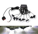 ストロボ ライト フラッシュ キット 12V led スイッチ 付き 車用 アクセサリー 高輝度 爆光 2連 × 8灯