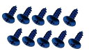 SakaSK アルミタッピングビス(M5×16mm) 汎用 ドレスアップ カスタム 自作 軽量化 (10個セット, ブルー (青))