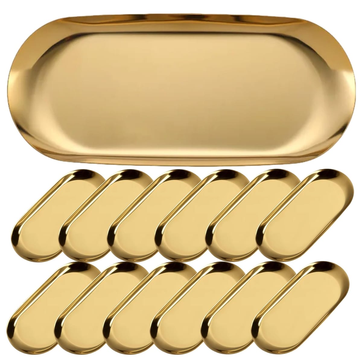 NOELAMOUR おしぼりトレー ステンレス おしゃれ ゴールド 浅型 高級 北欧 おしぼり置き キャッシュ ト..