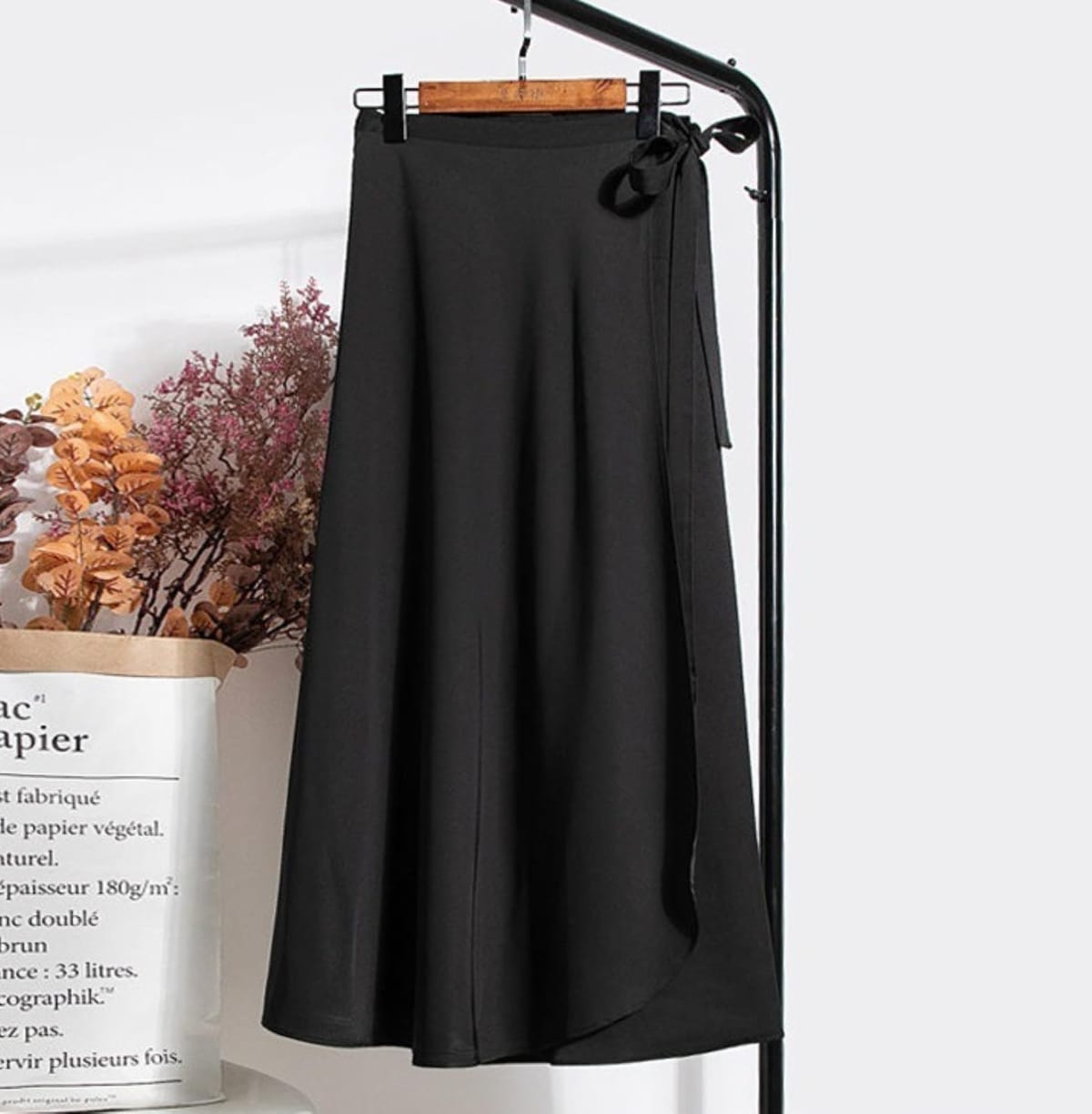 [3MDGHD] レディース ロング 巻き スカート ミモレ 丈 マキシ フレア 無地 シンプル 着回し かわいい おしゃれ 細見え