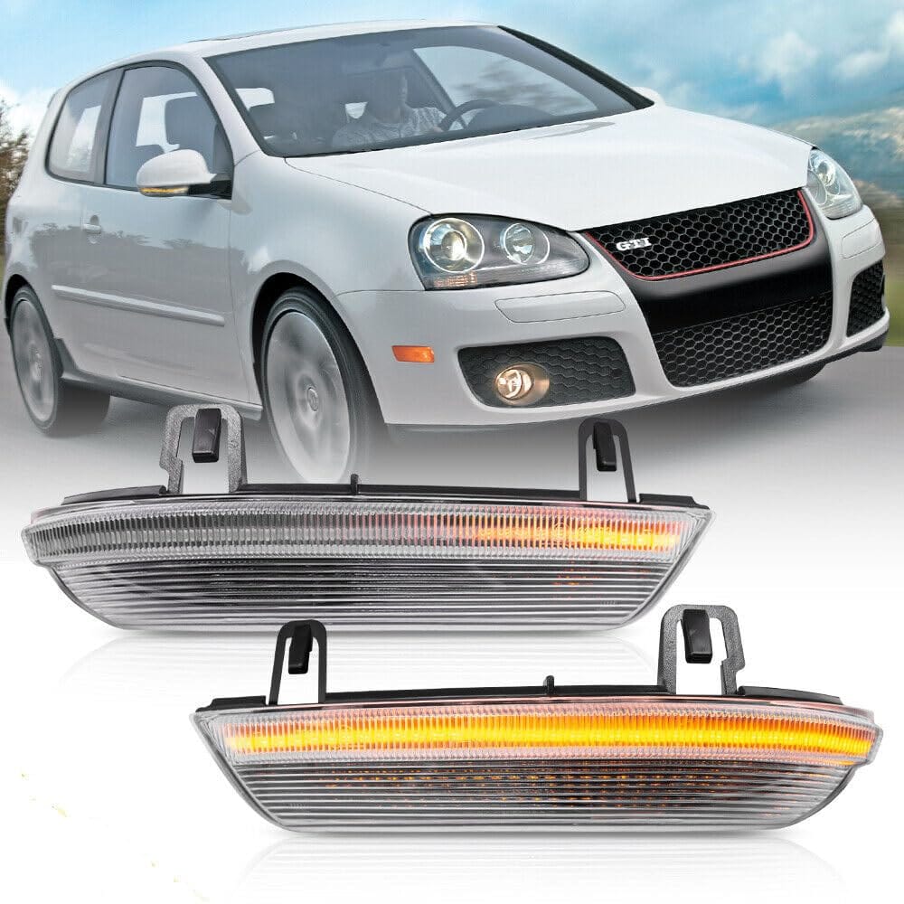 hotimp LED 流れる ドアミラー ウインカー 車検対応 通常点灯との切替SW付き クリアレンズ仕様 シーケンシャル ダイナミック 純正交換タイプ 互換品 ゴルフ 5 / 6 パサート 左右セット