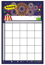 LearnEASY ビンゴカードにもなる がんばりカード 花火 Carnival 目標達成 ごほうびシール台紙 ToDoリスト がんばったね 夏 カーニバル