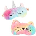 EXDUCT アイマスク 2種 セット かわいい 飛行機 子供 睡眠用 可愛い キャラクター アイピロー アニマル 睡眠