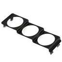 【本日限定!最大5%OFF対象】 MONOSTORE メーターパネル 3連 52mm 車 水温計 電圧計 気圧計 1DIN 車載 ブースト 黒