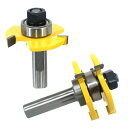 【お買い物マラソン限定!最大5%OFF対象】 Morisho トリマー ビット セット t型 ほぞ カッター 溝 6.35mm 超硬 木工 工具 ガイド ベアリング ストレート シャンク