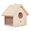 【本日限定!最大5%OFF対象】 ideamall 野鳥 巣箱 鳥小屋 バードハウス 吊り下げ 木製 野鳥観察 鳥の巣