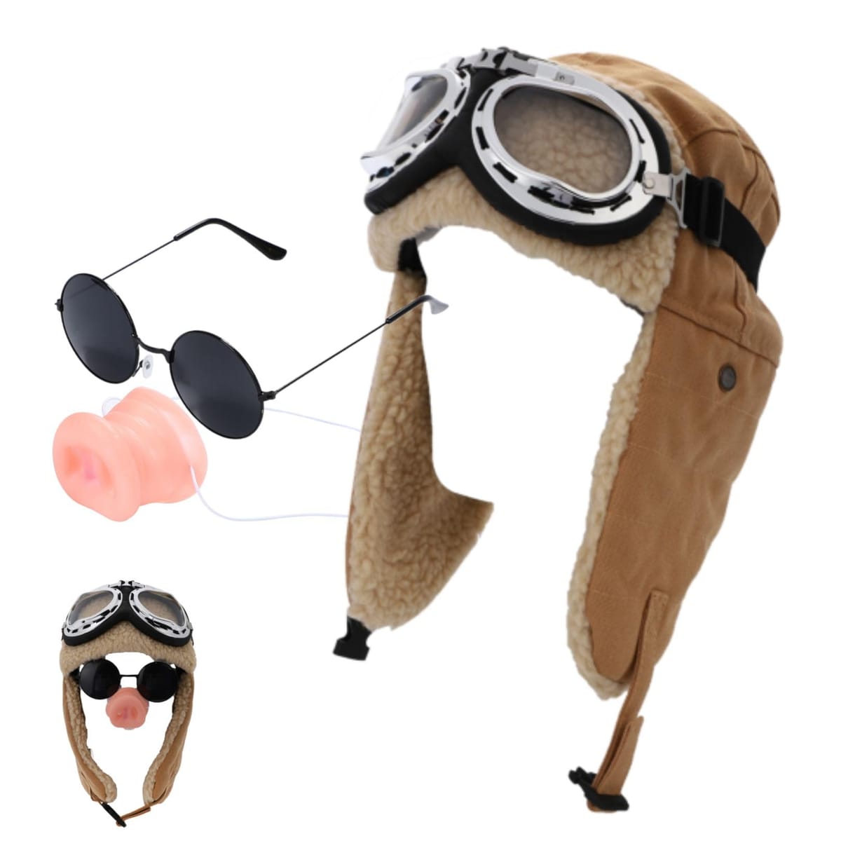 【ユニークなデザイン】コスプレセットは豚の鼻・サングラス・フライトキャップ・ゴーグルが一体となったユニークなデザインで、ハロウィンや仮装パーティーで一際目立つこと間違いなしです。周囲の注目を集め、楽しい時間を過ごすことができます。【簡単な装着】簡単に装着できるため、手間をかけずにすぐに変身できます。忙しい日常の中でも、短時間で楽しい仮装体験を楽しむことができます。【高品質素材】耐久性のある高品質素材を使用しているため、長時間の使用でも快適さを保ちます。肌に優しい素材で作られているため、敏感肌の方でも安心して使用できます。【多用途】このコスプレセットは、ハロウィンだけでなく誕生日パーティー、テーマパーティー、学校のイベントなど、さまざまなシーンで活躍します。パーツごとにも使用できるため、さまざまな仮装が楽しめます。【完璧なギフト】友人や家族へのプレゼントとしても最適です。特に仮装好きな方やイベント好きな方に喜ばれること間違いなしです。特別な日のサプライズギフトとしてもぴったりです。【ユニークなデザイン】このハロウィンコスプレセットは、豚のパイロットをテーマにしたユニークなデザインで、イベントやパーティーで注目を集めること間違いなしです。豚の鼻や帽子、メガネがセットになっており、簡単に楽しい仮装が完成します。【暖かさと快適さ】冬のイベントでも安心して使用できるように、防寒性に優れた素材を使用しています。暖かい帽子は寒い季節でも快適に過ごせるように設計されており、長時間の着用でもストレスを感じません。【簡単な着脱】このコスプレセットは、簡単に着脱できるデザインで、忙しいイベントの準備時間を短縮します。初心者でも手軽に仮装を楽しむことができ、学園祭や文化祭などの行事にもぴったりです。【多用途な使用】このコスプレセットは、ハロウィンだけでなく、宴会やイベント、学園祭などさまざまなシーンで活躍します。おもしろいデザインで、どんな場面でも笑顔を引き出し、場を盛り上げることができます。【アニメ風の魅力】アニメコスプレセットとしても楽しめるこの商品は、アニメキャラクターのような可愛らしさを演出します。特にアニメ好きの方にはたまらないデザインで、写真撮影やSNS投稿にも最適です。 【ユニークなデザイン】 コスプレセットは豚の鼻・サングラス・フライトキャップ・ゴーグルが一体となったユニークなデザインで、ハロウィンや仮装パーティーで一際目立つこと間違いなしです。周囲の注目を集め、楽しい時間を過ごすことができます。 【簡単な装着】 簡単に装着できるため、手間をかけずにすぐに変身できます。忙しい日常の中でも、短時間で楽しい仮装体験を楽しむことができます。 【高品質素材】 耐久性のある高品質素材を使用しているため、長時間の使用でも快適さを保ちます。肌に優しい素材で作られているため、敏感肌の方でも安心して使用できます。 【多用途】 このコスプレセットは、ハロウィンだけでなく誕生日パーティー、テーマパーティー、学校のイベントなど、さまざまなシーンで活躍します。パーツごとにも使用できるため、さまざまな仮装が楽しめます。 【完璧なギフト】 友人や家族へのプレゼントとしても最適です。特に仮装好きな方やイベント好きな方に喜ばれること間違いなしです。特別な日のサプライズギフトとしてもぴったりです。 ※取付サポートは行っておりません。自信のない方は専門業者へご依頼ください。 ※取扱説明書は付属しておりません。 ※本製品は輸入品のため、ご利用には支障のない程度の小傷や汚れ等付いている場合がございます。 予めご理解の上ご購入下さい。 ※商品使用時、使用後の直接・間接の損害については、その責任を一切負いかねます。 ご了承の上、お客様の責任の元、ご使用ください。