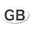 MKE マット仕上げ!! 国記号を表示するマグネット式のカーステッカー (GB/イギリス)