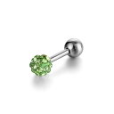 AREUM ボールピアス カラフル 片耳 1つ入り ハンドメイドアクセサリー ネジ切りポスト 20G 軟骨 ファッションピアス 人気 きらきら プチプラ 高見え ボディーピアス