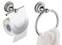 【本日限定!最大5%OFF対象】 ヨーロピアン 風 トイレットペーパー ホルダー タオルハンガー セット おしゃれ 美しい 欧風 インテリア トイレ 用品 グッズ