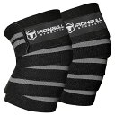 Iron Bull Strengthニーラップ(1組) - 80インチ 伸縮性のある膝と肘のサポート&着圧 - ウェイトリフティング、パワーリフティング、フィットネス、WOD、ジムワークアウト用 - スクワット用膝ストラップ(ブラック/グレー)