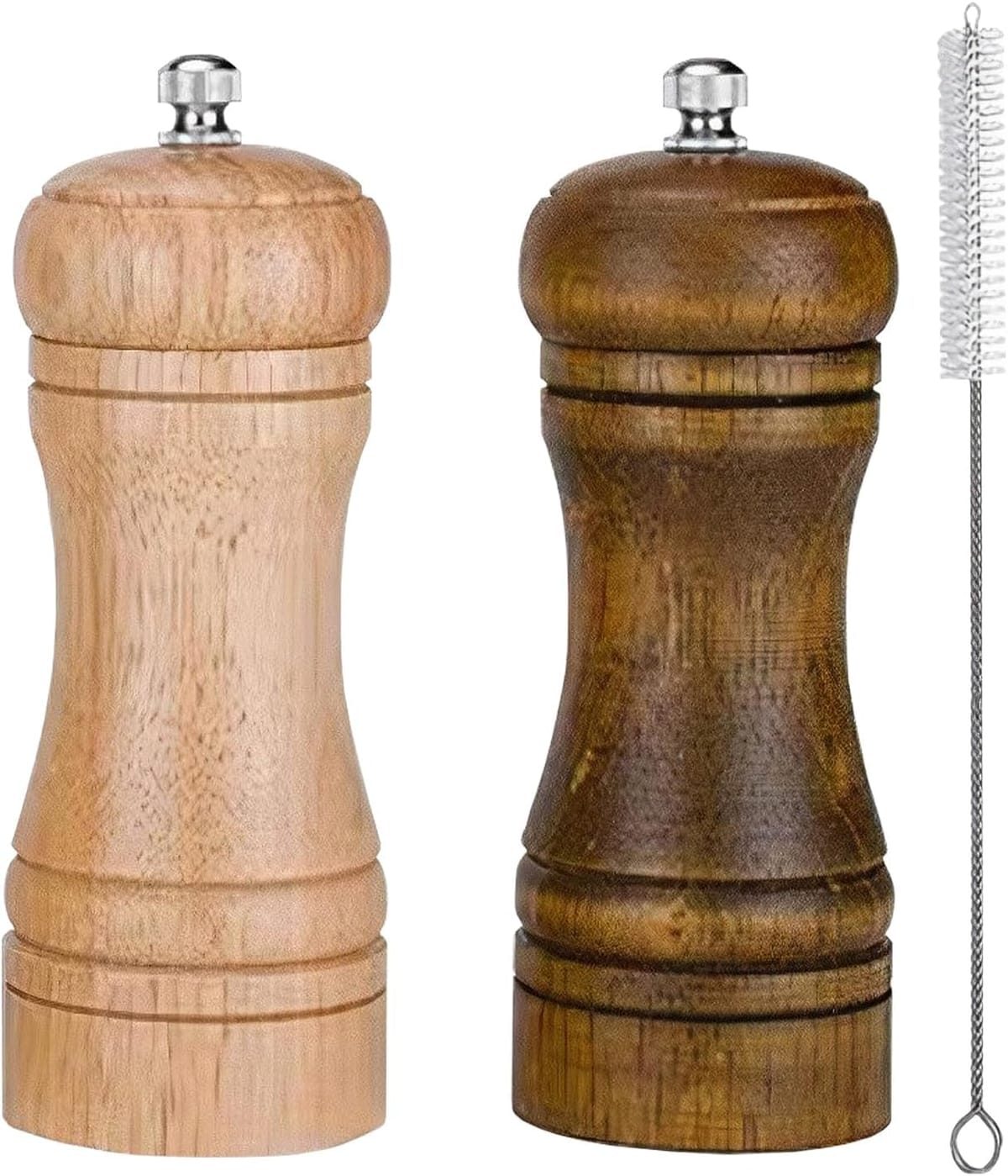 【プロ料理人推薦】 D・STONE コショウ入れ ペッパーミル ペッパーシェーカー コショウ容器 2本とお手入れブラシ 10セット