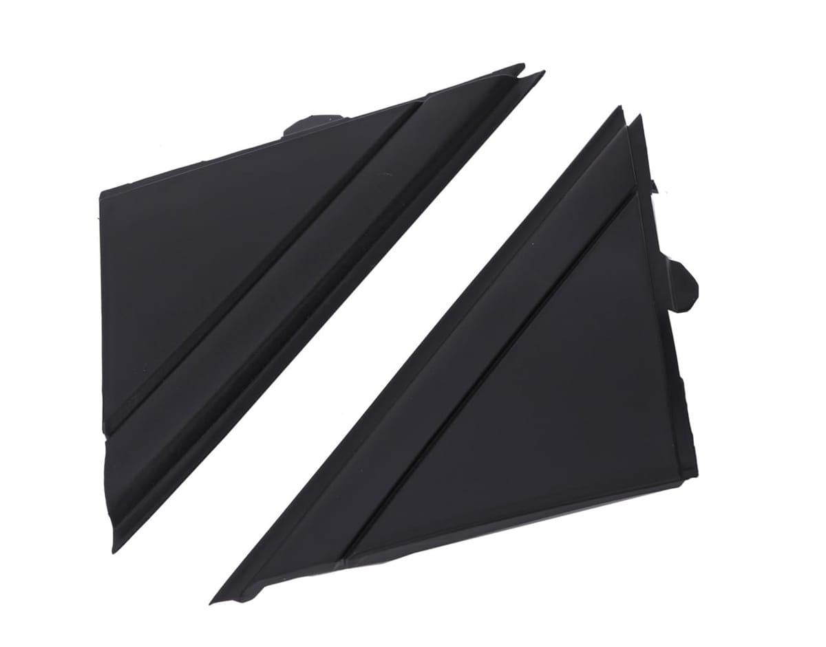 Aピラー コーナー プレート 左右セット ドア ミラー フラッグ カバー マット ブラック フィアット アバルト 500 500C 312型 チンクエチェント 汎用 社外品