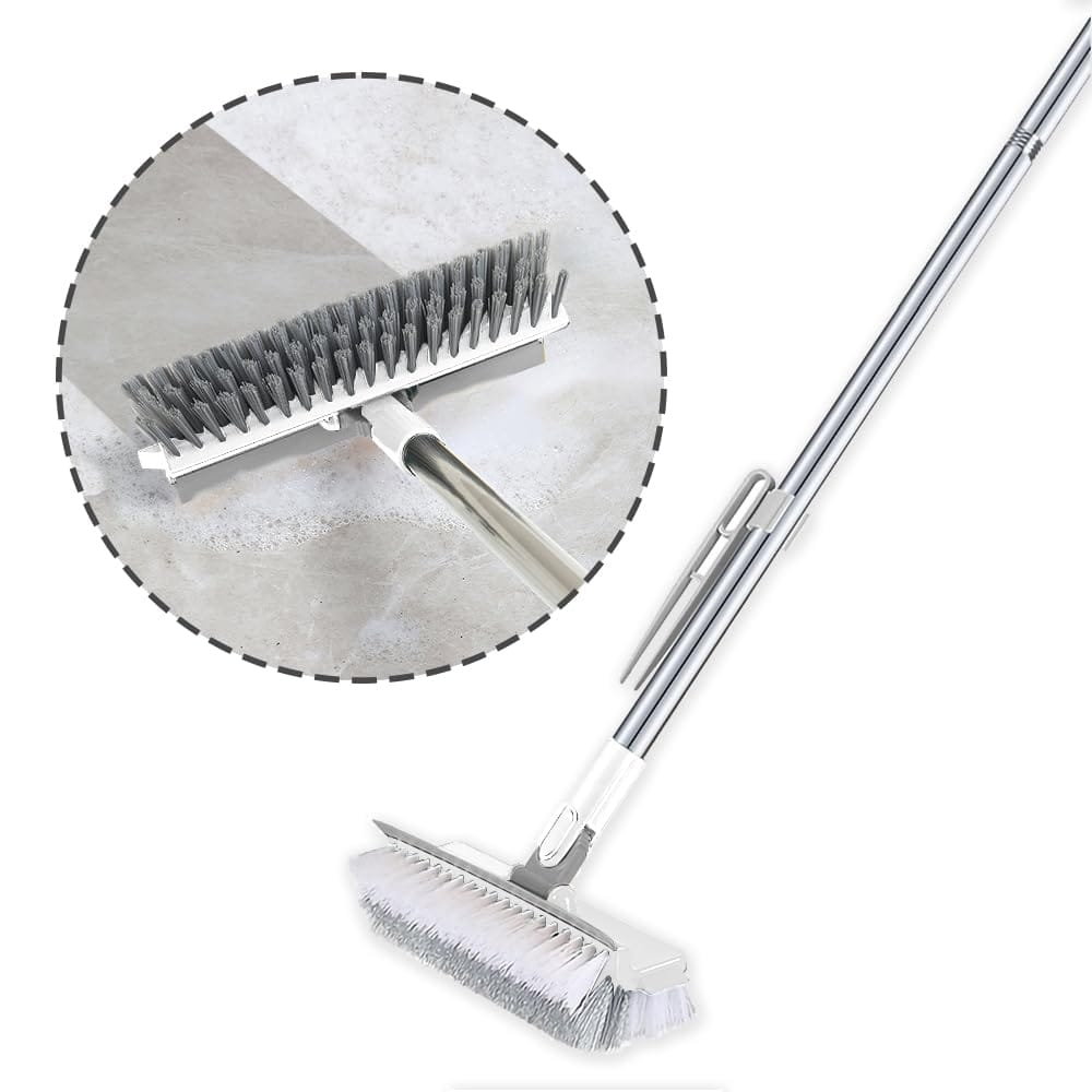 3in1 180度曲がる 水切りワイパー付き 高さ69cm〜109cm お風呂 ブラシ ベランダ