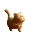 【お買い物マラソン限定!最大5%OFF対象】 RIZES 猫 グッズ 彫刻 木彫り インテリア ミニチュア ガーデン 癒し アート 雑貨 オブジェ 招き ネコ 風水 置物 庭 玄関 贈り物 プレゼント(3)