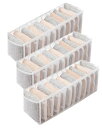 【本日限定!最大5%OFF対象】 Chocople 衣類収納 収納ボックス 靴下 下着 小物 収納 仕切り 折りたたみ メッシュ素材 11仕切り 3個セット