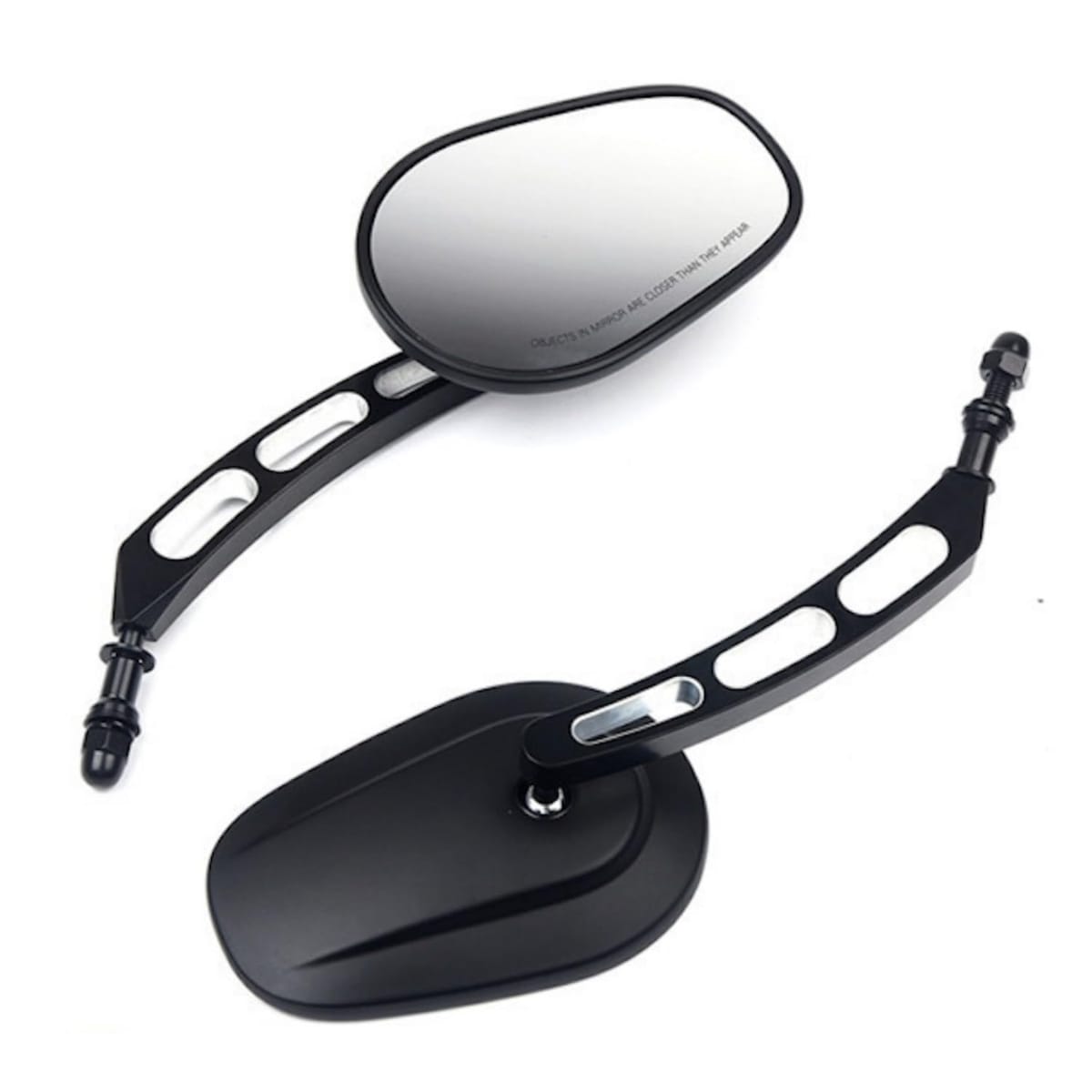 Optimister バイク ミラー バックミラー バイクミラー 8mm 左右セット ハーレー 883 60°回転式 アルミ製 クランプミラー ツーリング バレンミラー 互換