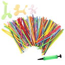 【お買い物マラソン限定!最大5%OFF対象】 Partools バルーンアート用 ツイスト風船 260標準サイズ ハンドポンプ付 カラフル