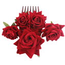 【お買い物マラソン限定!最大5%OFF対象】 Quikaboo バラ髪飾り コームヘアピン 花ピン 薔薇 髪飾り ヘアピン Uピン ヘアピン・コーム 花飾り アクセサリー