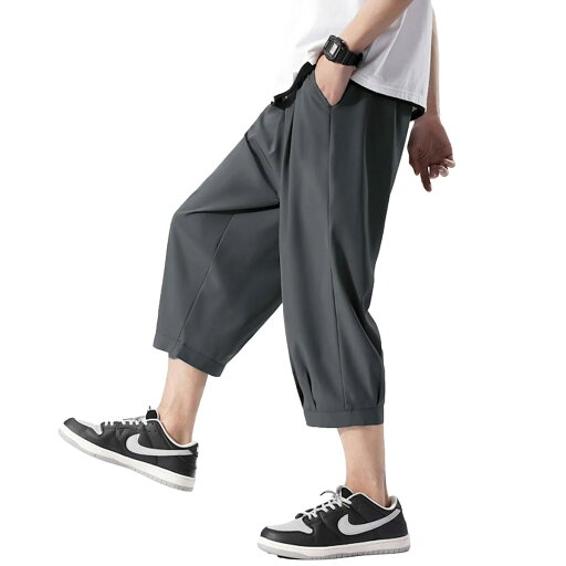 クロップド パンツ メンズ 通気性 ストレッチ リラックス フィット ショート 速乾 軽量 クロップド パンツ メンズ 通気性 ストレッチ リラックス フィット ショート 速乾 軽量