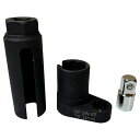 YESprime O2センサー ソケット 22mm O2センサーソケットレンチ ディープ ストレート 工具 2種セット+3/8から1/2変換アダプターセット