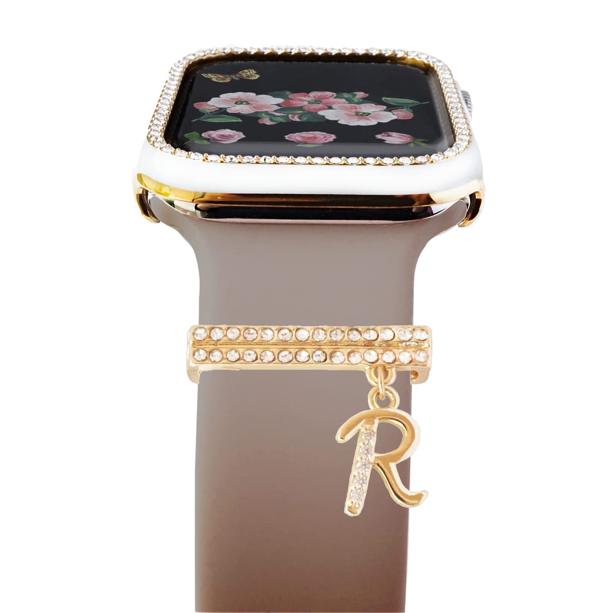 [Lib?rez-moi] ウォッチ イニシャル チャーム Watch R スイング アクセサリー ラインストーン キラキラ ゴールド おしゃれ アクセサリー レディース モデル ネーム しりこん 38mm 40mm 42mm 44mm 45mm (R)