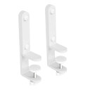 Akaaka デスクボード ゆうこうボード パンチングボード 棚 パンチングボード スチール 有孔ボード 棚 フック 固定金具 2個セット(ホワイト)