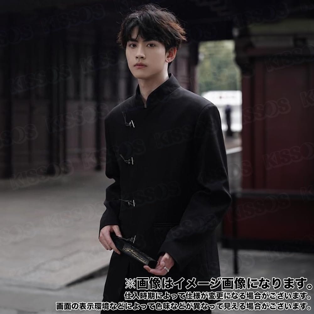 キッソス（KISSOS） メンズ ジャケット チャイナ テーラードジャケット チャイナボタン 漢服 モード カジュアル