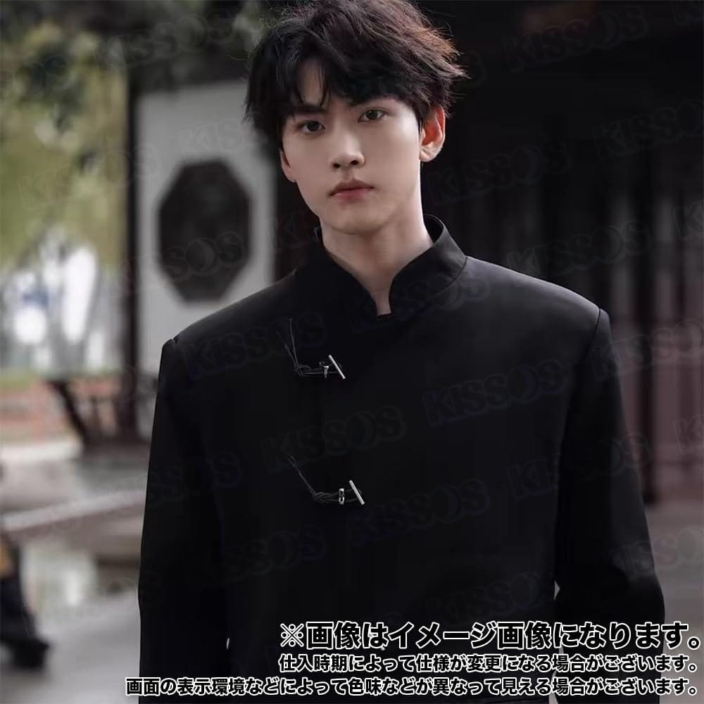 キッソス（KISSOS） メンズ ジャケット チャイナ テーラードジャケット チャイナボタン 漢服 モード カジュアル