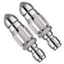 【お買い物マラソン限定!最大5%OFF対象】 RYASHOP 高圧洗浄機用 下水管 排水管 洗浄ノズル 逆噴射ノズル 高圧洗浄ノズル 1/4インチコネクタ ステ...