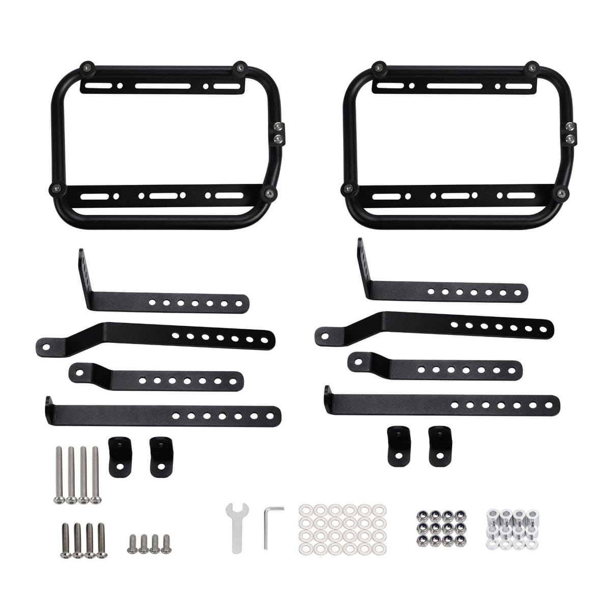 Partools バイク用 サイドボックス 取り付けステー 左右セット 汎用 パニアケース キャリア サポート