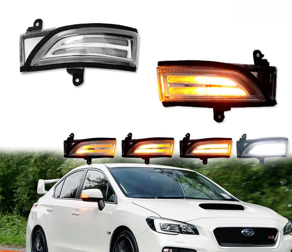 hotimp? スバル 互換品 シーケンシャル ウインカー LED 流れる ドアミラー クリアレンズ仕様 フォレスター SJ レヴォーグ VM レガシィ BM BN BS BR インプレッサ GP GJ エクシーガ YA XV WRX S4 WRX ST