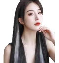【本日限定!最大5%OFF対象】 エクステ メッシュ ストレート ウィッグ 髪 カラフル 装着簡単 ワンタッチ クリップ ロング ストレート サラサラ ダンス イベント コスプレ 取付簡単 エクステンション