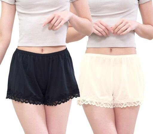 【Laulea Akoakoa】 レディース 女性 パンツ ペチコート ペチパンツ 1分丈 インナー レース 無地 透け防止 【Laulea Akoakoa】 レディース 女性 パンツ ペチコート ペチパンツ 1分丈 インナー レース 無地 透け防止