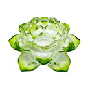 【本日限定!最大5%OFF対象】 キャンドルスタンド 蓮の花 ガラス製 クリスタル カラー キャンドルホルダー 燭台 ろうそく立て