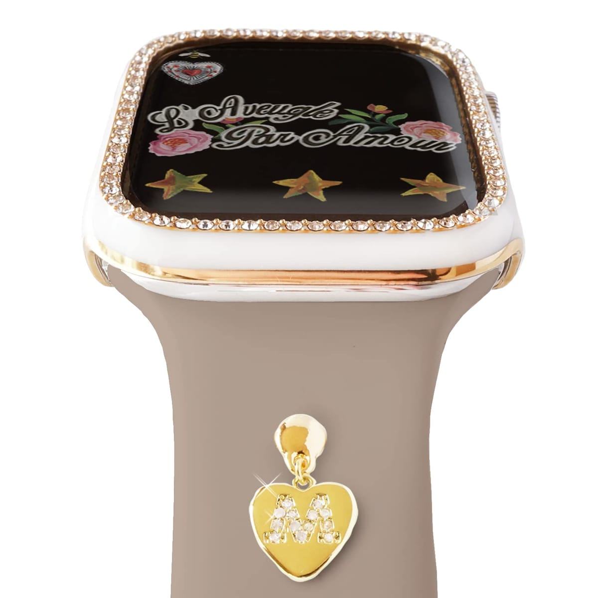 【お買い物マラソン限定！最大5%OFF対象】 [Lib?rez-moi] イニシャル チャーム アップルウォッチ ハート ゴールド バンド ベルト レディース アクセサリー apple watch series 7 SE 6 5 4 3 2 1 対応 おしゃれ 38mm 40mm 41mm 42mm