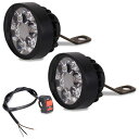 Meliore LED フォグランプ バイク 用 ハンドル スイッチ 付属 ボールジョイント 調整 6LED フォグ M10 10mm 7/8 インチ 22mm...
