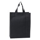 【本日限定!最大5%OFF対象】 Alpha Depot エコバッグ A4サイズ 手提げ 不織布 × 20枚セット【黒】(25*35*10cm)