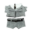 COZENTA 人形 ぬいぐるみ 服 ぬい服 シャツ ズボン ベルト スーツ ベスト ネクタイ セット かわいい 15cm