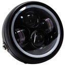 【本日限定!最大5%OFF対象】 ヘッドライト バイク オートバイ ミニタイプ LED プロジェクター エンジェルリング ハーレー 汎用