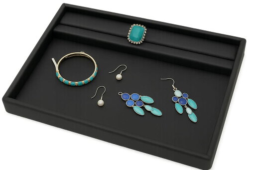 Crystal craft ジュエリートレイ アクセサリートレイ リング 指輪 溝付き トレー 業務用 30x22x3cm Crystal craft ジュエリートレイ アクセサリートレイ リング 指輪 溝付き トレー 業務用 30x22x3cm