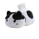 【本日限定!最大5%OFF対象】 ティッシュケース ぬいぐるみ 猫 ティッシュカバー かわいい ティッシュ ケース ネコ もこもこ ふわふわ (白・黒)