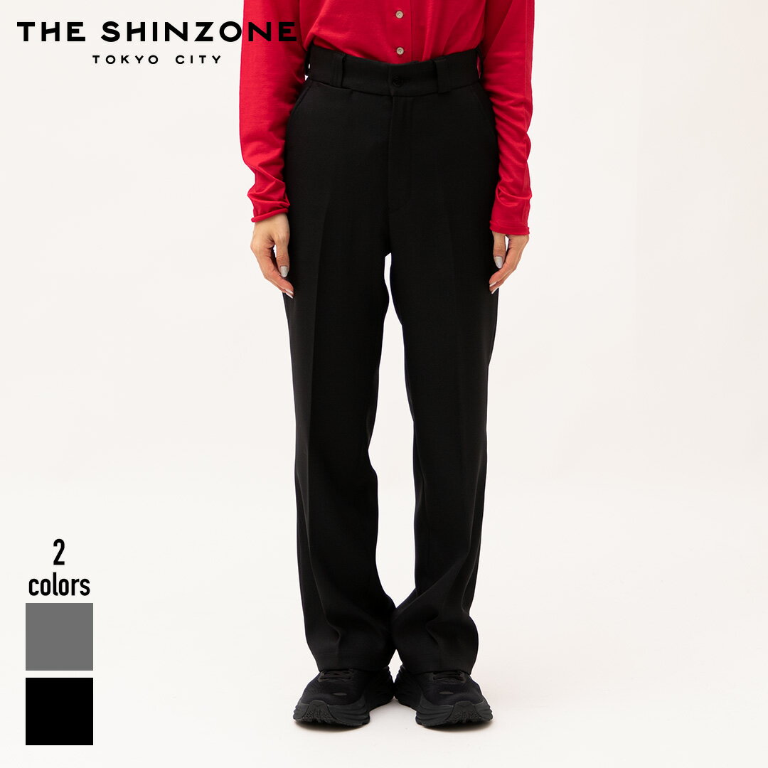 THE SHINZONE CENTER PRESS PANTS(17SMSPA16)国内正規品 レディース ボトムス スラックス カジュアル キレカジ シンプル ナチュラルTHE 30~38インチ ブラック グレー ギフトラッピングOK