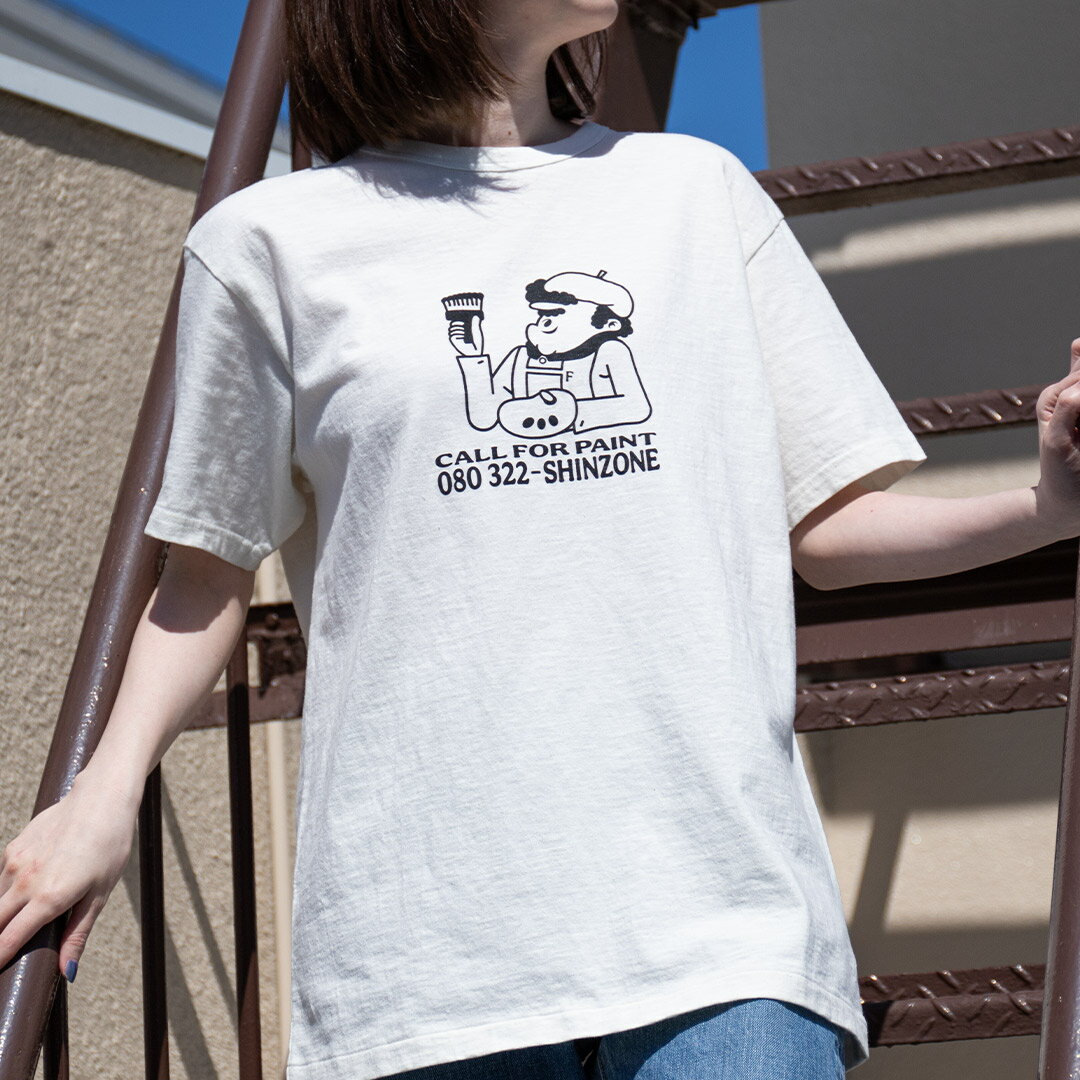 オリジナルTシャツ 【別注】THE SHINZONE × FIGURE：ORIGINAL PRINT TEE(23MMSIT03)【シンゾーン×フィギュア オリジナルプリントTシャツ】正規品 コラボレーション 限定 exclusive シンプル ナチュラル フリーサイズ ブラック/グリーン SDG's 10周年記念 ギフト対応可