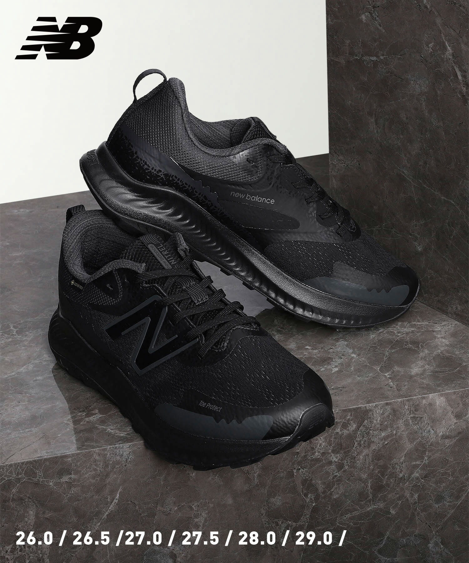 new balance DynaSoft Nitrel v5 GTX C5(MTNTRGC5)【ニューバランス ダイナソフト ナイトレル】国内正規品 メンズ シューズ スニーカー 靴 フットウェア ローカット ストリート スポーツ カジュアル アウトドア ゴアテックス ブラック 黒 26~28cm 24SS 新作