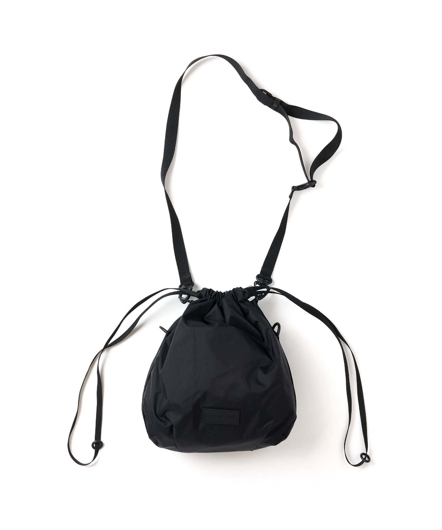 BAICYCLON by bagjack DRAWSTRING BAG (SMALL)(BCL-47)国内正規品 ショルダーバッグ 巾着バック カバン 鞄 3WAY シンプル カジュアル ストリート ナイロン 撥水加工 ブラック 24SS 新作