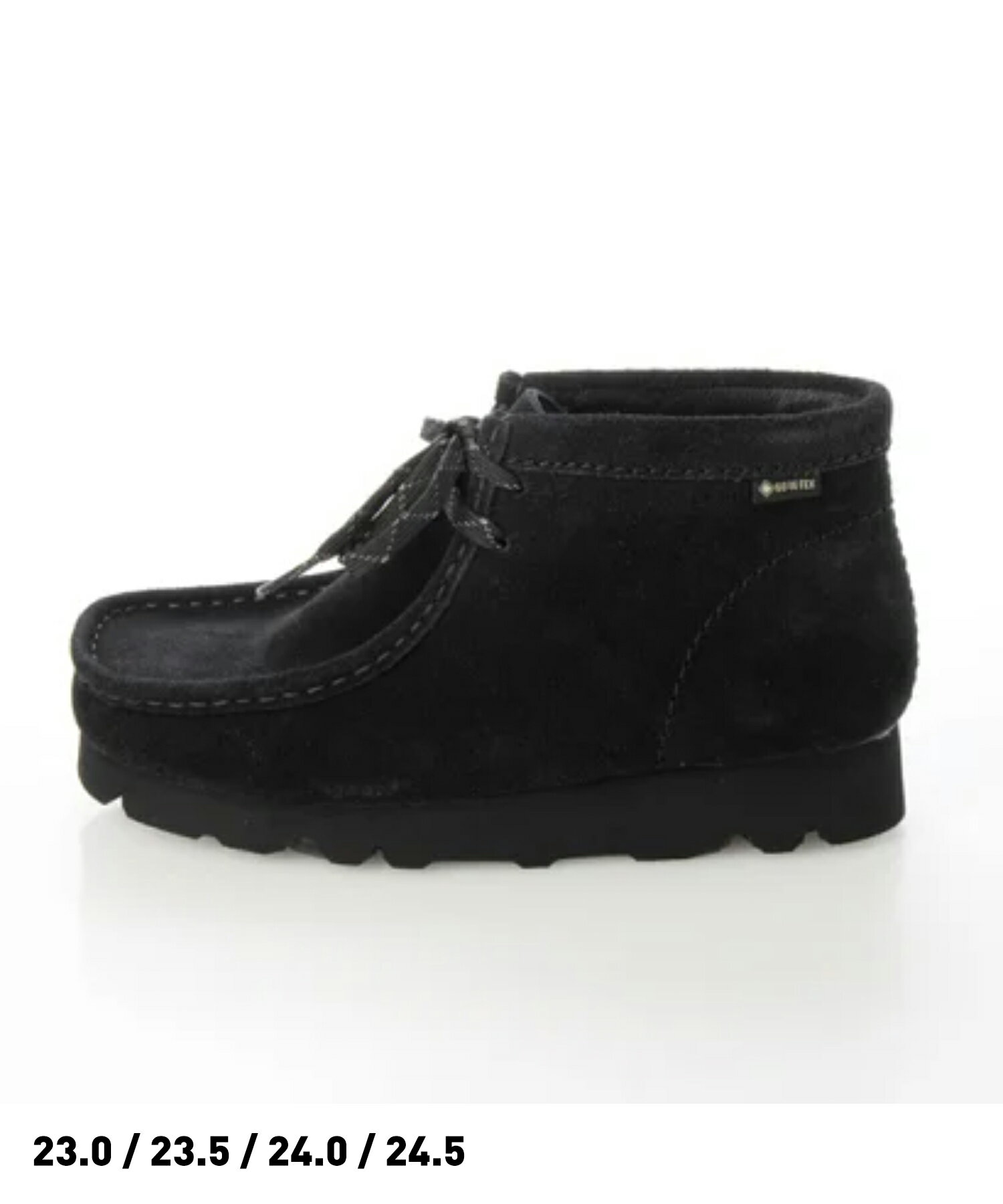 Clarks WallabeeBT.GTX Black - (26168586)【クラークス ワラビーブーツ ゴアテックス ブラックスエード】国内正規品 レディース ウィメンズ シューズ モカシン ブーツ フットウェア 靴 ミッドカット ストリート カジュアル シンプル ナチュラル ブラック